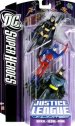 Batman - After taking a bullet for Superman during the Doomsday battle, Batman was put up in a neck and arm brace until his bones healed. Giving him time to reflect on the direction the Justice League was taking, he realized that Superman and the League were closer than ever to turning over to the way the Justice Lords handled their universe. 

Huntress - Helena Bertinelli, daughter of mob boss Franco Bertinelli, saw her parents murdered in front of her eyes. Mandagora, an associate of Helena�s father, turned on him and came into their house, while Helena watched through the slits in the closet door. 

Helena, now known as the �Huntress�, joined the Justice League in her adult years. Wielding a deadly crossbow, Huntress sought out Mandagora to serve him a death sentence. Huntress was caught by J�onn J�onzz, who had moved Mandagora into protection after Huntress attempted to take his life in previous encounters. Huntress was fired from the Justice League. 

The Atom - When Amazo returned to earth in a hunt for Amazo, Luthor was aided by Ray Palmer, a.k.a., The Atom in finishing his laser cannon that would hopefully disable Amazo. Though they were unsuccessful, The Atom proved not only his extensive knowledge, but also a general caring for Lex Luthor's life.  