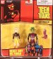 Beast Boy - Beast Boy's relationship with fellow Teen Titan Terra went from good, to bad, to good, to horrible. Though they both cared for each other, Terra's betrayal of the Titans drove them too far apart, until the very end. The two embraced one last time before Terra sacrificed herself to save the city and it's inhabitants. 

Terra - Terra is small teenage girl with big powers. Gifted with amazing earth-moving abilities, Terra can make rocks fly, mountains crumble, and the ground tremble beneath her feet. Terra may also have feelings for our resident animal lover, Beast Boy. However, there might be more to the hip, funny young hero than what initially meets the eye...