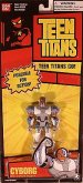 When Cyborg first infiltrated the H.I.V.E. academy as Victor Stone, he hoped to take down Brother Blood on his own--but when he failed both the first and second times, Cyborg began to question his place in the Titans. Cyborg later headed up the eastern division of Teen Titans, Titans East. Leaving the Titans in the West, Cyborg served as leader of the new Titan team, up until Brother Blood got involved. Using his technology against him, Cyborg was only able to defeat Brother Blood once he realized that it was his spirit that was able to resist Blood's control, not his tech. Cyborg went back west with the Titans, leaving Bumble Bee in charge of Titans East.

