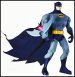The Batwave Batman Action Figure will come to life when in line of sight of the television when the series airs, popping up wings on the backpack and causing the figure's Batwave chest emblem to light up. A removable module with LCD screen and buttons will allow viewers to download items and power ups from the show, as well as figure-based games and a number of phrases while watching the show. The backpack module can be used to activate a spring-loaded Batarang and LED in the gauntlet, as well as a selection of downloaded weapon sounds.