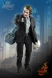 Under special arrangement with Hong Kong toymaker Hot Toys, DC Direct is proud to offer this 1:6 scale figure of The Joker dressed as a bank robber, just as he appears in the smash hit The Dark Knight! Dressed in the shirt, suit, belt and shoes the character wears for the bank robbery scene in the movie, the figure stands approximately 12 inches tall and features more than 32 points of articulation. An interchangeable head, clown mask, handgun, MK760 rifle, and a luggage bag filled with grenades are also included. The figure comes with a display stand and is packaged in a 4-color box.  