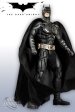The Dark Knight joins DC Direct's line of realistically proportioned, super-heroic 1:6 scale figures! Appearing in his The Dark Knight costume consisting of detailed armor, a poseable fabric cape and a utility belt, the figure also comes with movie-specific accessories, including one large and three small Batarangs, a grappling launcher, a pneumatic mangler, and two sets of hands. A display stand is also included. 