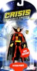 After obtaining an enchanted Medusa Mask, Roger Hayden donned a costume and committed crimes as the Psycho-Pirate! The Psycho-Pirate Action Figure features multiple points of articulation, includes a CRISIS-themed display base and removable mask accessory and is packaged in a 4-color blister.  