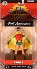 The Dark Knight's brightly costumed sidekick Robin debuted in 1940's DETECTIVE COMICS #38! When young Dick Grayson's acrobatic parents were killed, Bruce Wayne took him in and soon introduced him to a life as a crimefighter! The ROBIN ACTION FIGURE measures approximately 5 7/8