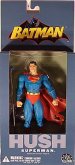 No hero personifies truth, justice and the American way like Superman! As his fellow JLA member and longtime friend, the MAN OF STEEL is Batman's most trusted ally. The BATMAN HUSH: SUPERMAN ACTION FIGURE measures approximately 6 3/4 tall and features multiple points of articulation. This figure also comes with a rubble-themed Batman logo base for positioning Superman and is packaged in a 4-color window box.