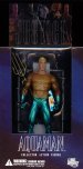 Alex Ross designs Aquaman, the ruler of the undersea kingdom of Atlantis and protector of all sea life! The Aquaman Action Figure features multiple points of articulation, a trident accessory and a display base. Packaged in a 4-color window box.