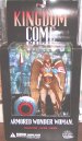 Terrorizing the battlefield in her imposing Amazonian armor, Wonder Woman abandons her quest for peace to demand unconditional surrender of the metahumans causing destruction. Lost in her obsession to regain control of the world she vowed to protect, the Amazon Princess warns even her closest allies not to cross her path. The KINGDOM COME: ARMORED WONDER WOMAN ACTION FIGURE includes a spear, shield and base. Wonder Woman stands 6 3/4 tall overall, has multiple points of articulation and comes packaged in a 4-color window box.